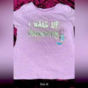 Toddler girls mermaid summer shirt